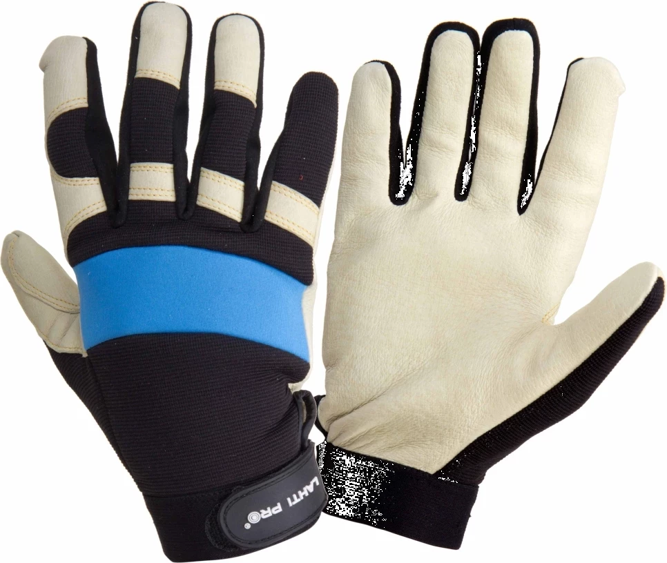 Dorëza pune LAHTI PRO L280410K, lëkurë, madhësi XL, modro-çrne