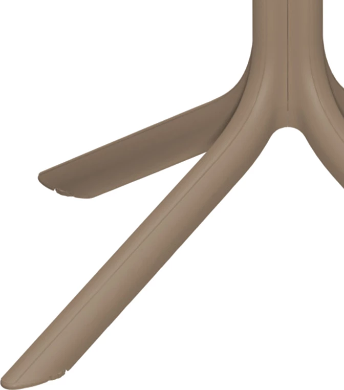 Tavolinë Groovy për jashtë, PP me vrima, ngjyrë kapuçino, 60x60x76cm