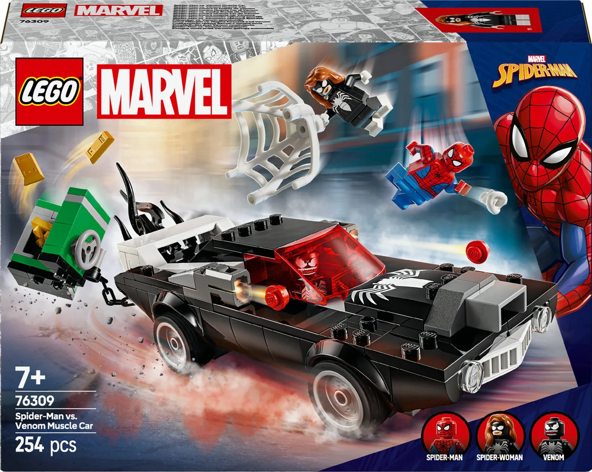 LEGO Marvel Spider-Man vs. Venom Muscle Car Construction Set 76309