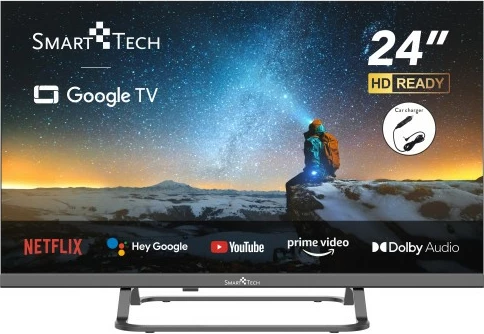 Televizor SmartTech 24HG01VC 24" HD Ready Google TV (12V/220V), gri