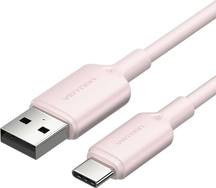 Kabllo USB 2.0 në USB-C Vention CTQPF, 1m, Rozë