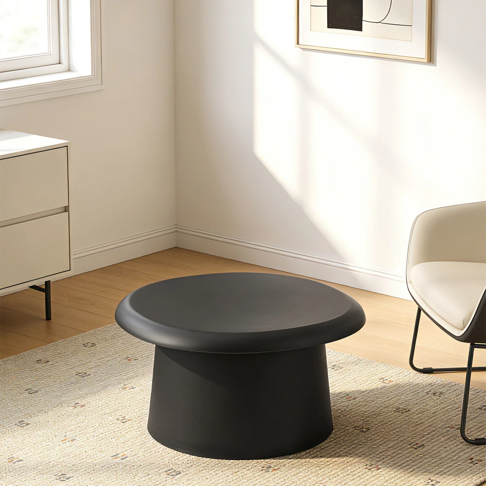 Tavolinë kafeje Rivva, e zezë, 70x70x39cm