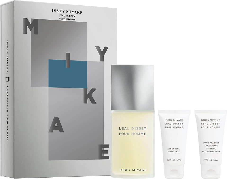 Set Eau de Toilette për meshkuj Issey Miyake L'Eau d'Issey Pour Homme, 125ml + 50ml + 50ml