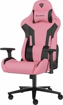 Karrige gaming Genesis Nitro 720 NFG-1928, lëkurë ekologjike, mbajtje 150 kg, 3D armrest, Rozë/zezë