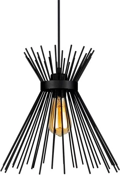 Llambë tavani Candle I, metal i zi, E27, 25x30cm