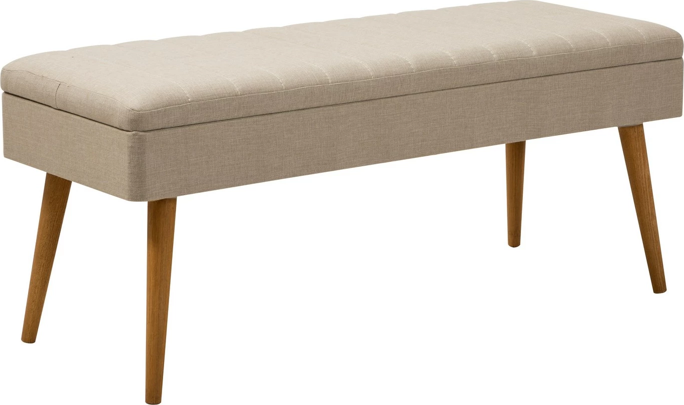Set tavoline me karrige të zgjatshme, konsolë, 6 pjesë, Skye Decor, Vina Bench 04 1005, ngjyrë Atlantic Pine, krem
