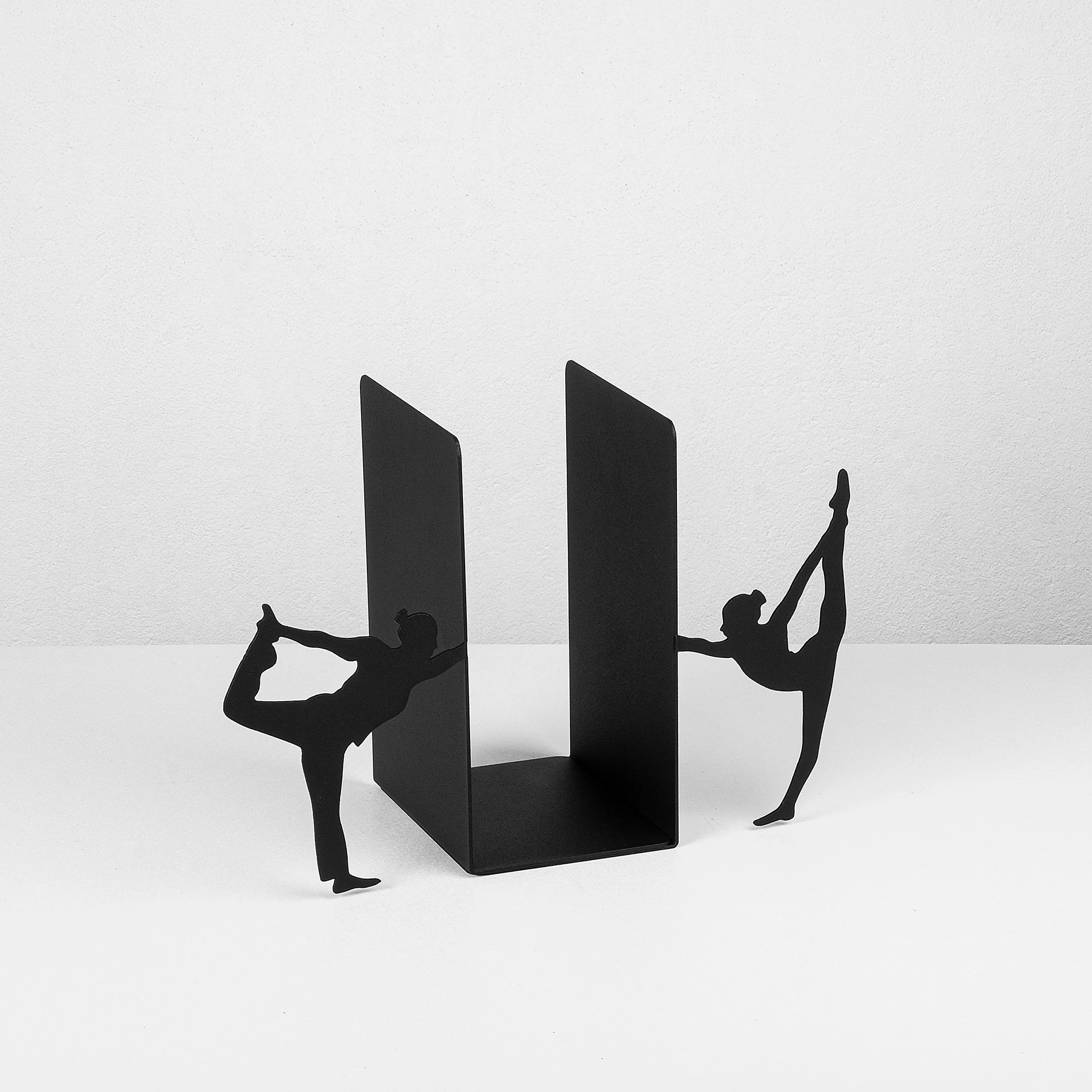 Mbajtëse librash metalike Aberto Design, e zezë, 34x14x22cm