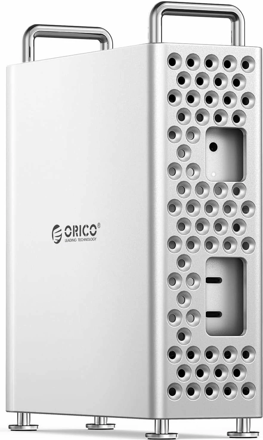 Kasë Orico MS10-SV-EP për Mac Mini M4, alumin, argjendtë