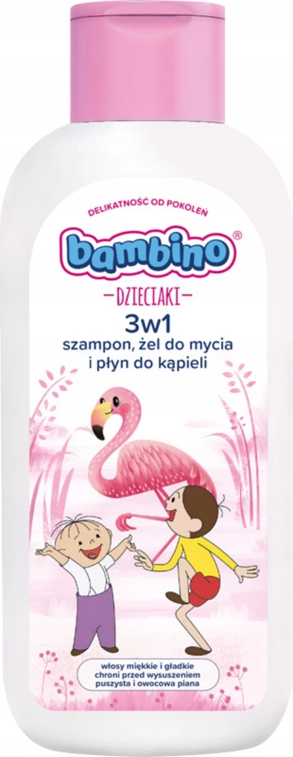 Shampon, xhel dushi dhe lëng për banjë për fëmijë Bambino Flaming 400ml