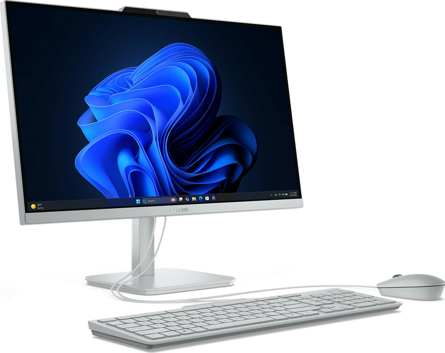 Kompjuter AIO Lenovo IdeaCentre A105 24, Ryzen 5, 8GB RAM, 512GB SSD, 23.8" FHD, Windows 11 Home, Cloud Grey