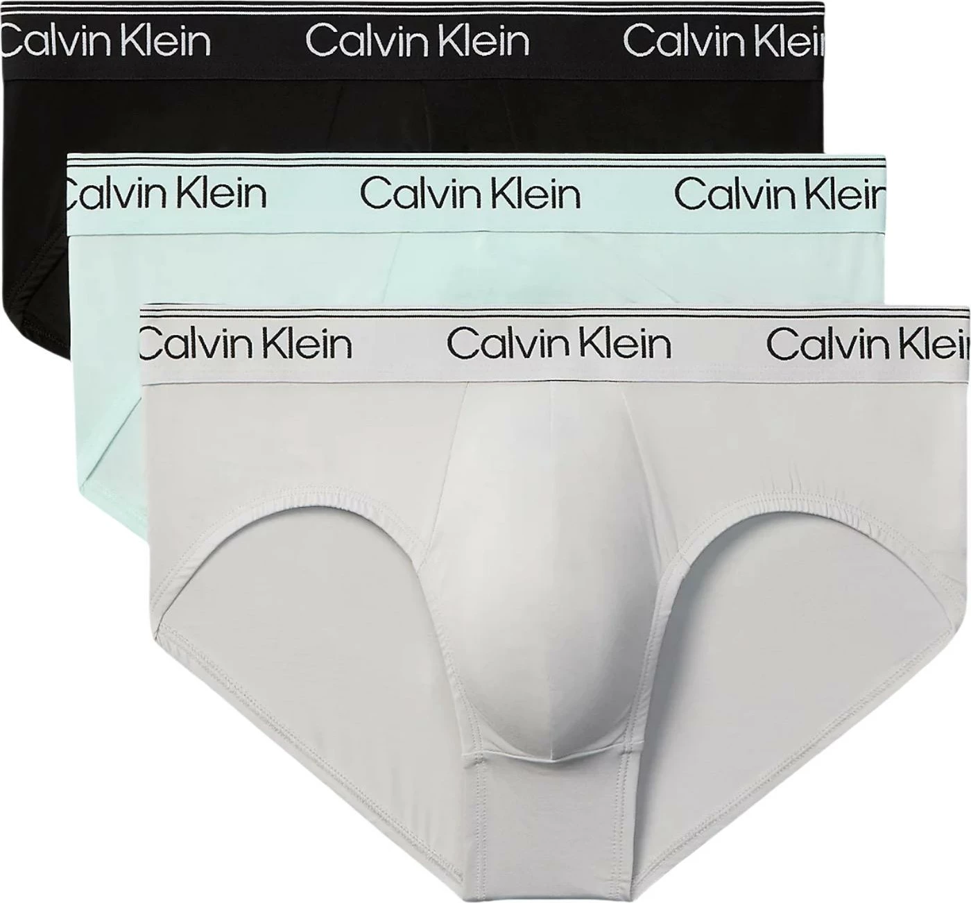 Të brendshme për meshkuj Calvin Klein Underwear Hip Brief 3PK LV00NB4408, të zeza-gri