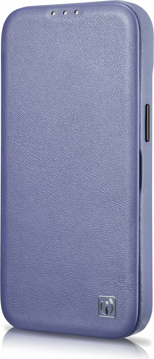 Mbështjellës iCarer CE Premium lëkure për iPhone 14 Pro Max, MagSafe, Vjollcë e lehtë