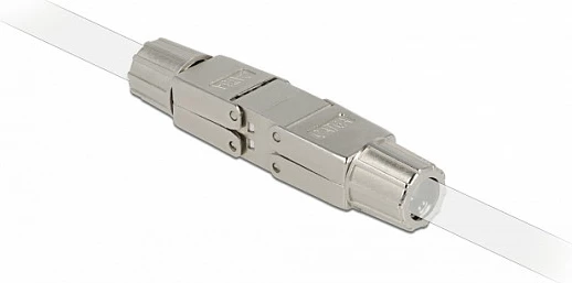 Adaptues kabllo rrjeti DeLOCK Coupler Cat.6A STP, 2x LSA, toolfree, argjend