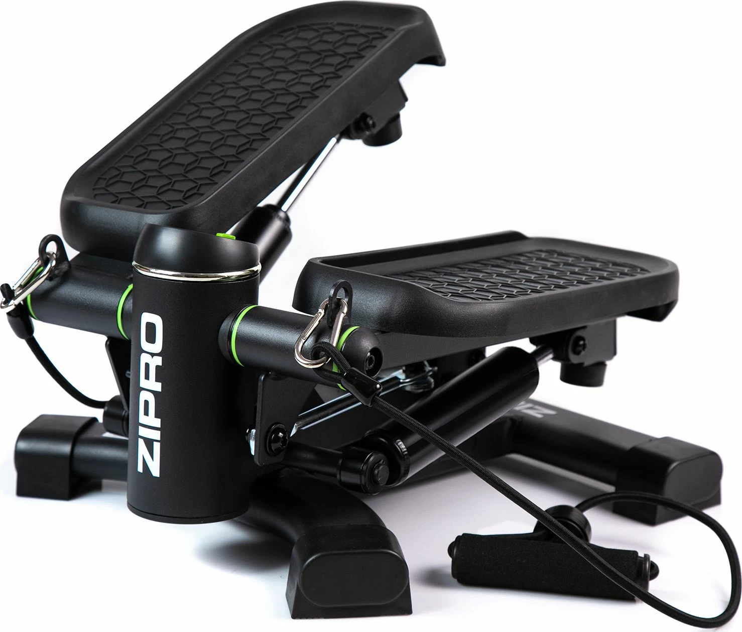 Stepper Zipro Roam 2-n-1 me LCD, litarë elastikë, 120 kg, i zi