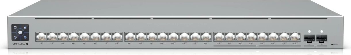 Switch Ubiquiti USW-Pro-Max-24-PoE, L3, 2.5G Ethernet, Power over Ethernet, Rack mounting