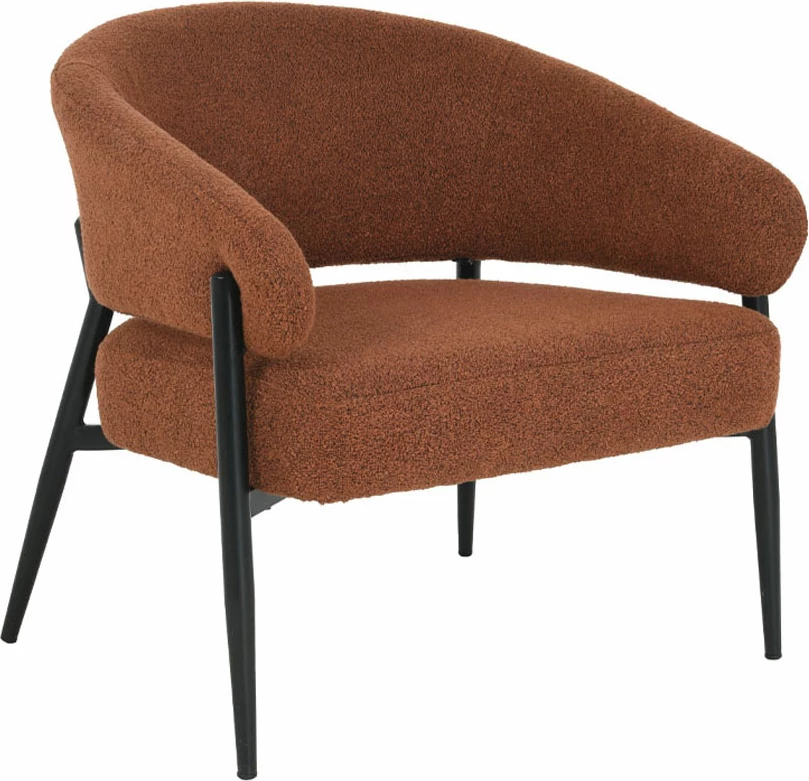 Karrige e ulët Moritz, ngjyrë terrakote, 73x72x75