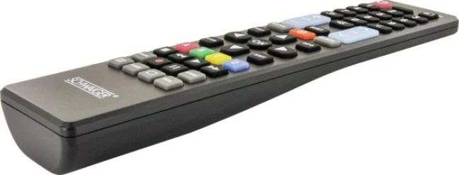 Telekomandë Schwaiger UFB100U533, për TV, me butona shtypës, e zezë