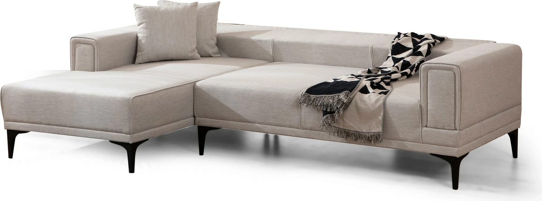 Kënd divan-krevat Atelier del Sofa, Horizon majtas, ngjyrë ecru
