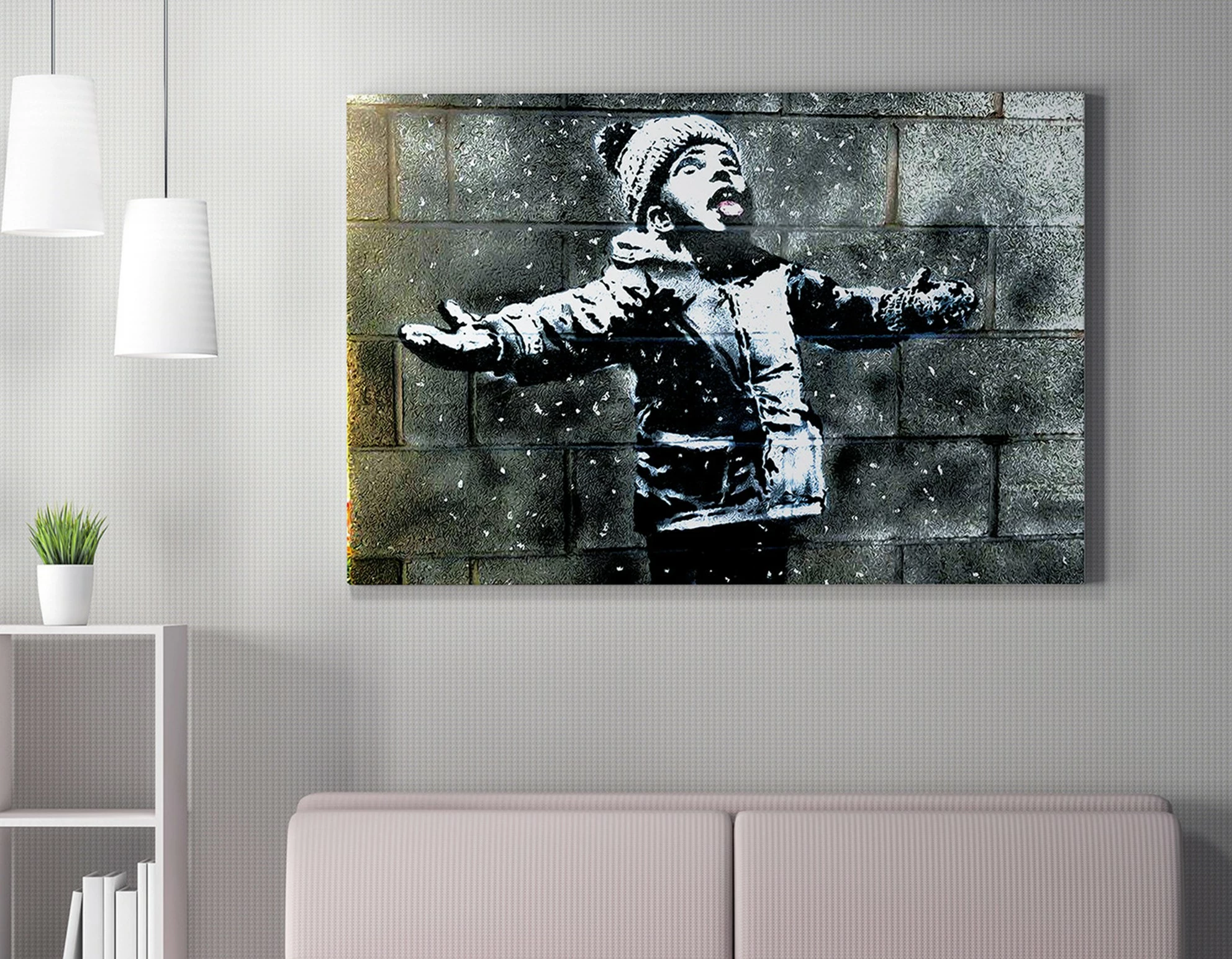 Pikturë dekorative në kanavacë, Banksy, shumëngjyrëshe, WY36, 50x70cm