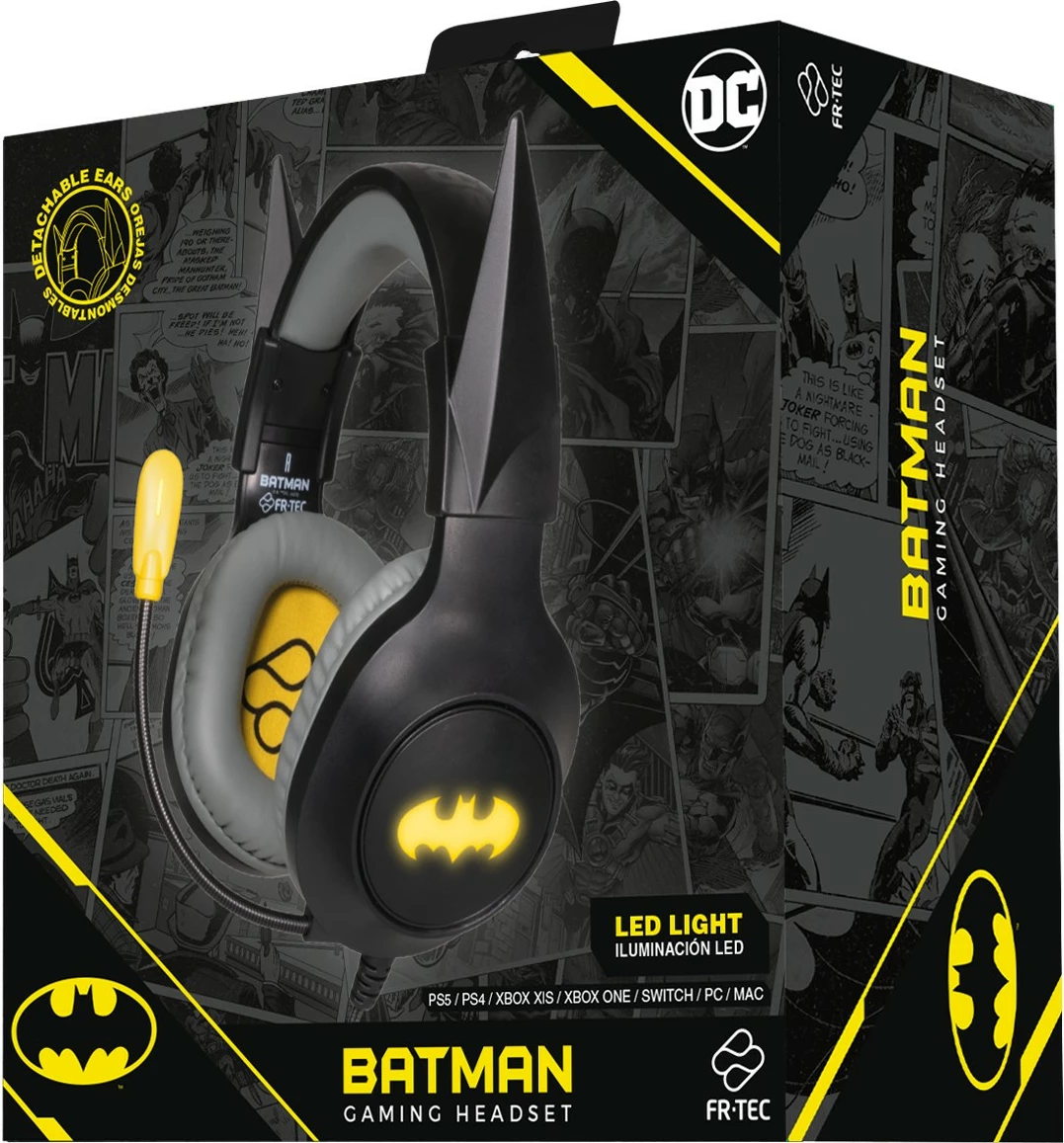 Kufje gaming Blade Batman DC me LED, mikrofon, e zezë