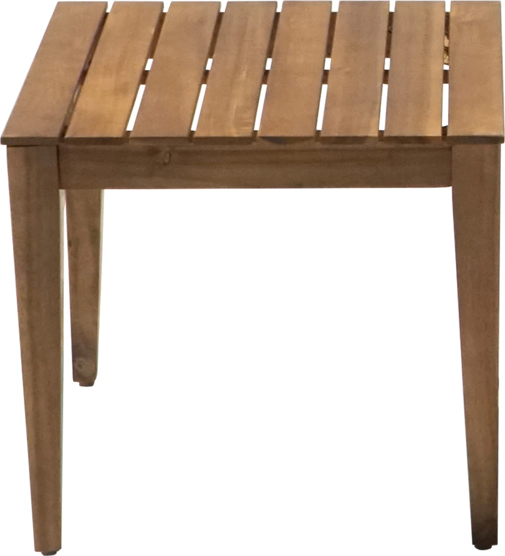 Tavolinë katrore për kafe për jashtë, dru akacie, ngjyrë natyrale, 50x50x45cm