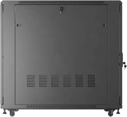 Shafë rack LANBERG 19" 22U 600x1200mm, qëndrueshme, e zezë, dyer të perforuara