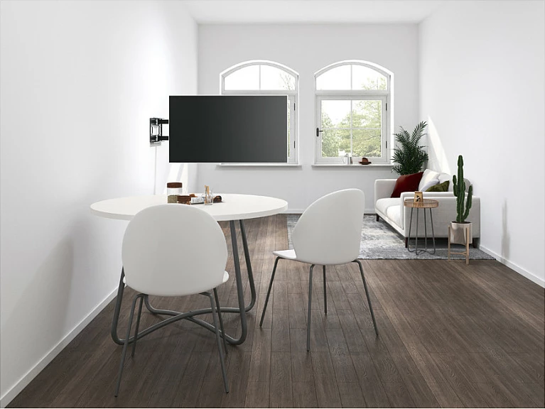 Mbajtëse muri për TV EQUIP, 43"-80", e lëvizshme me 4 nyje, VESA 800x400, 50 kg, e zezë