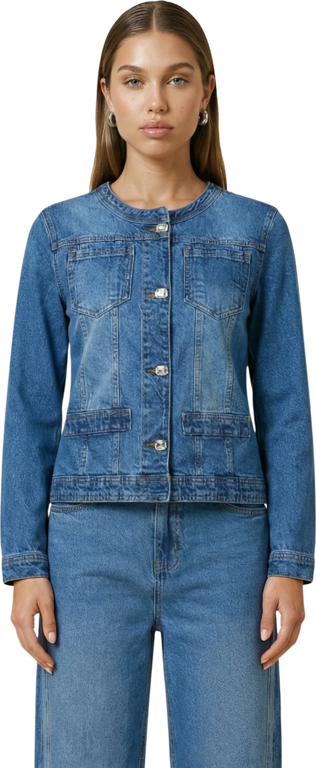 Jakne denim për femra I am SLE6GB025390D, blu denim