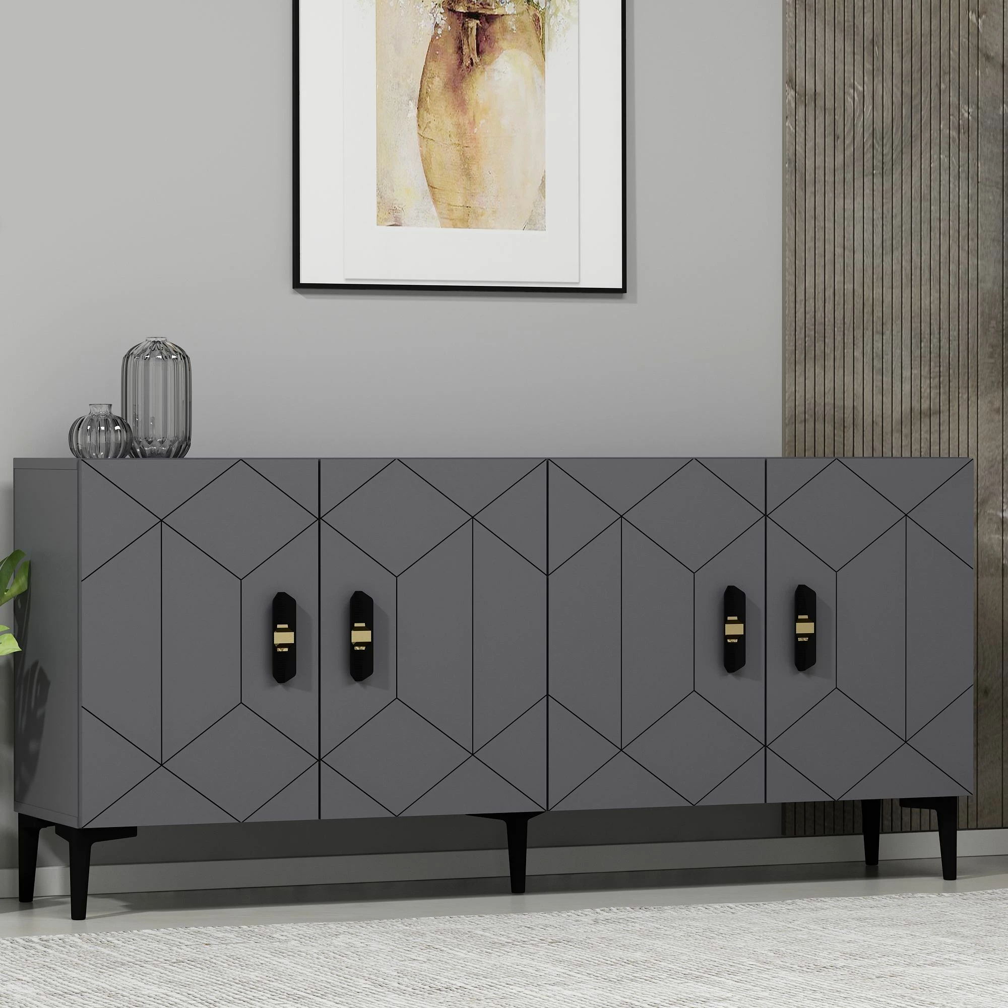 Konsol Skye Decor, ngjyrë antracit, Asos