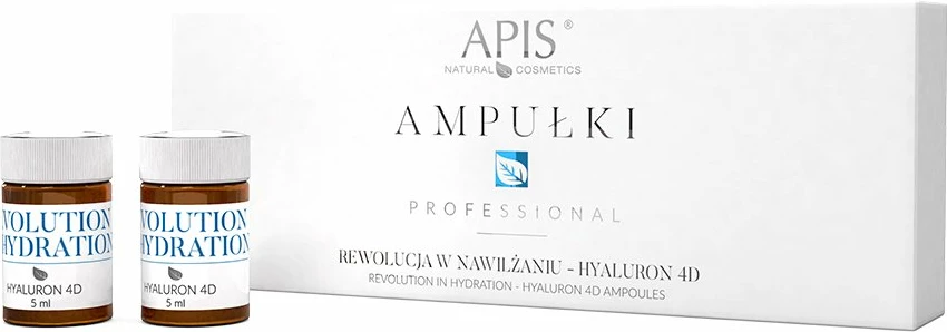 Ampula për fytyrë APIS Hyaluron 4D për femra, 5x5ml