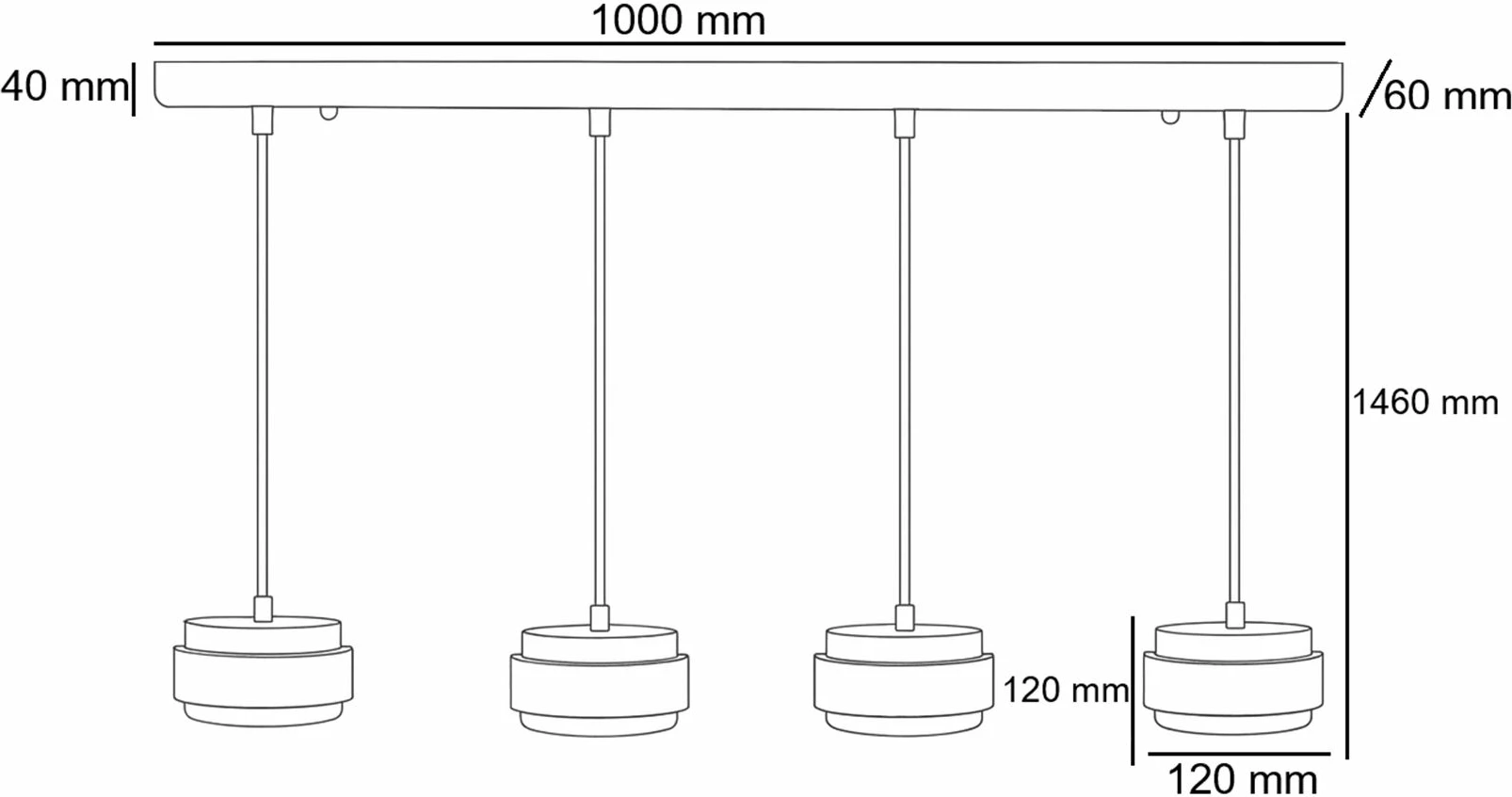 Llambë tavani Opviq Lover D, dru arre, bezhë
