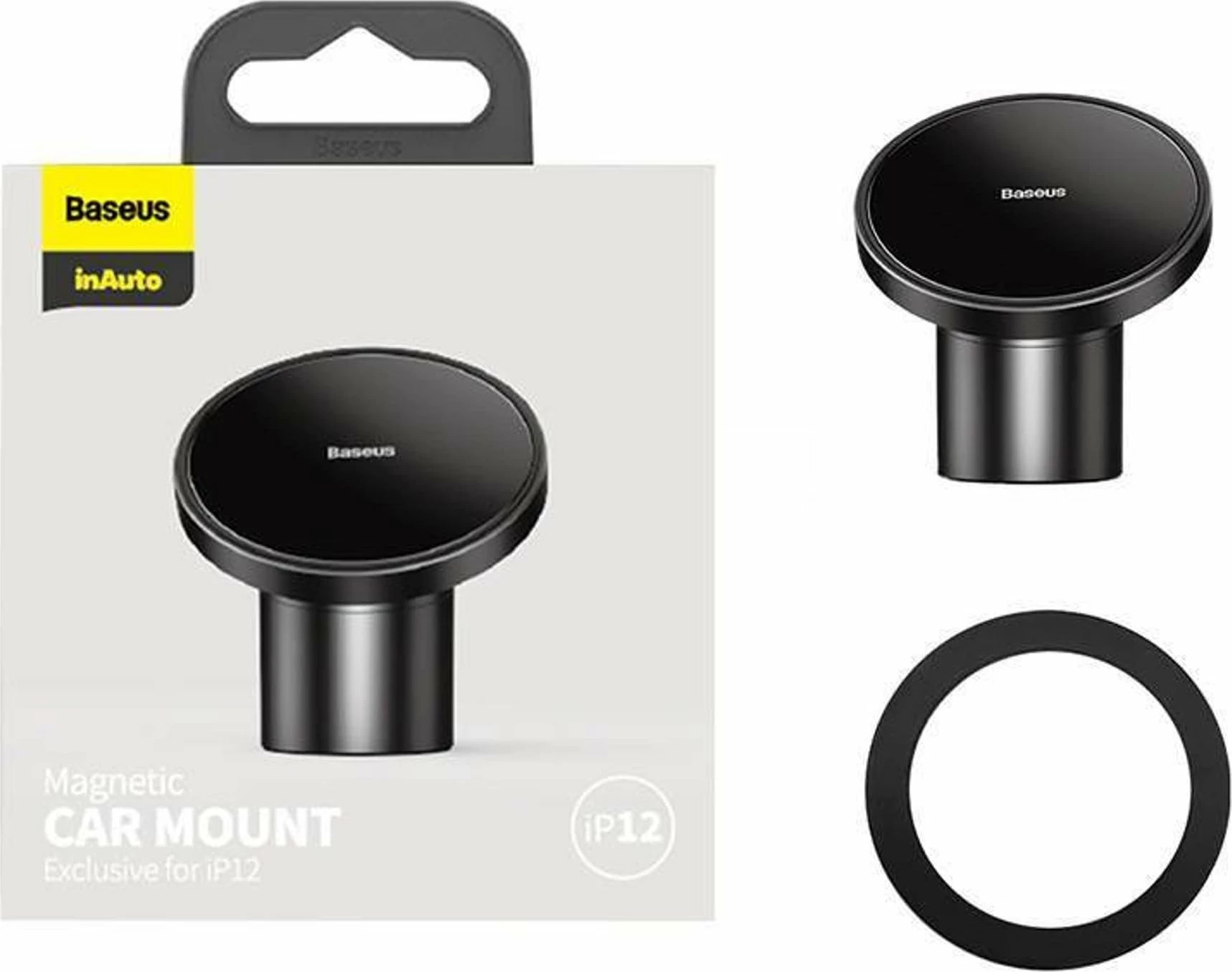 Mbajtës magnetik për celular Baseus NeoGravity, montim në grilë ventilimi/dashbord, i zi