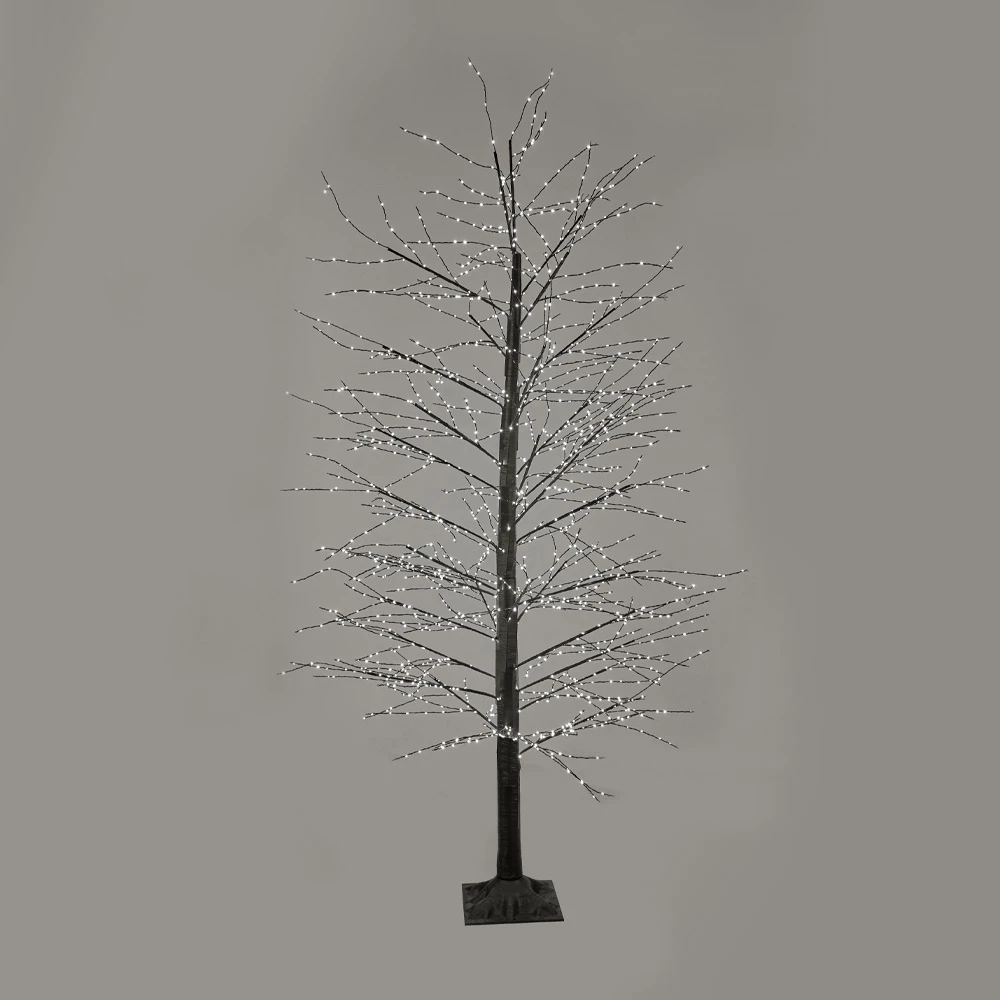 Pemë dekorative LED për Krishtlindje, ngjyrë e zezë, bakër-PVC, 40x40x210cm