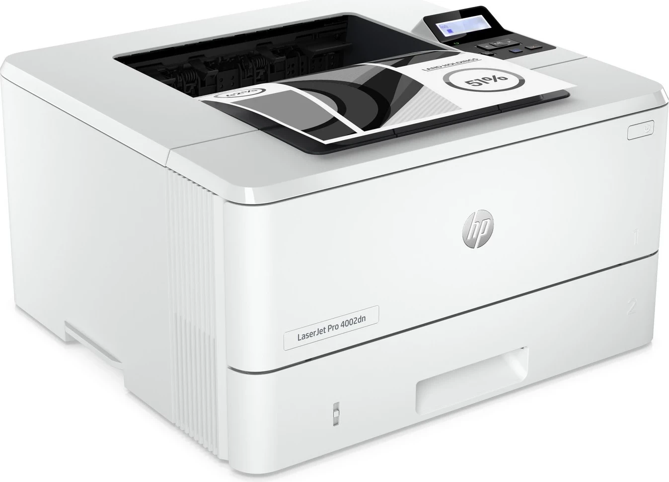Printer HP LaserJet Pro 4002dn, 1200 x 1200 dpi, 40 ppm, USB 2.0, Ethernet, bardhë-gri