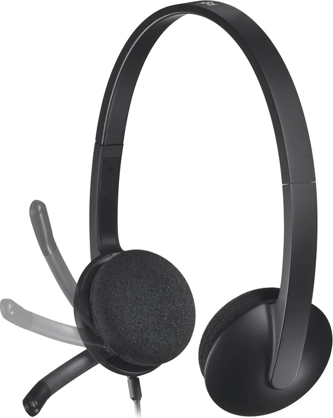 Logitech H340 USB Computer Headset Wired Head-band Office/Call center USB Type-A Black