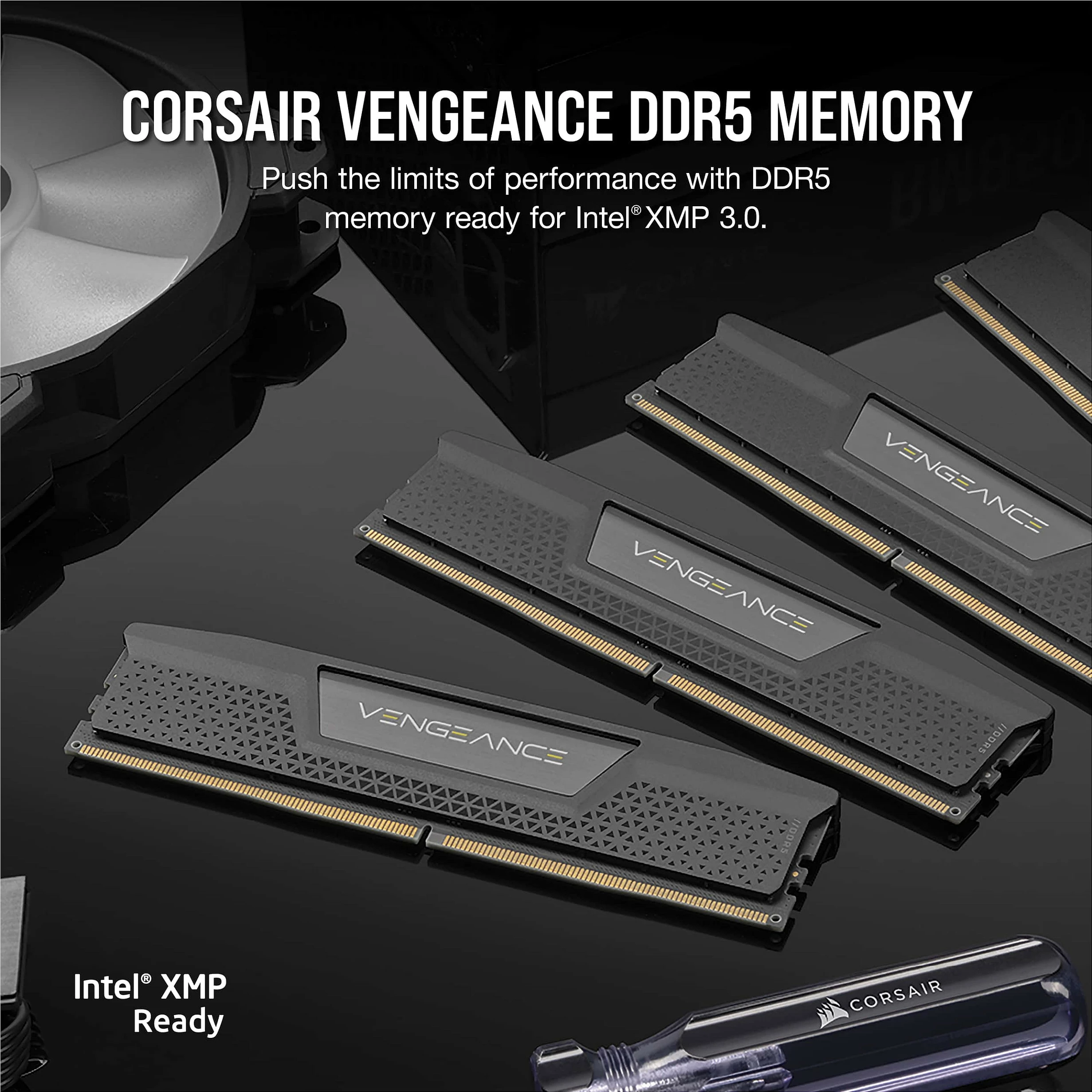 RAM memorje Corsair Vengeance CMK32GX5M2B6000C38, 32GB (2x16GB) DDR5 6000MHz, e zezë