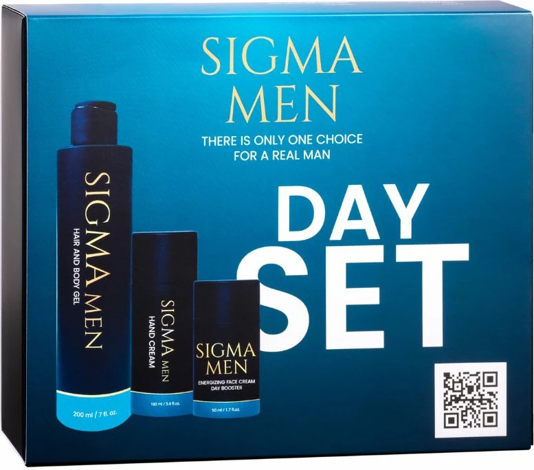 Set për trup, fytyrë dhe duar Sigma Men Day Set për meshkuj, 200ml + 100ml + 50ml
