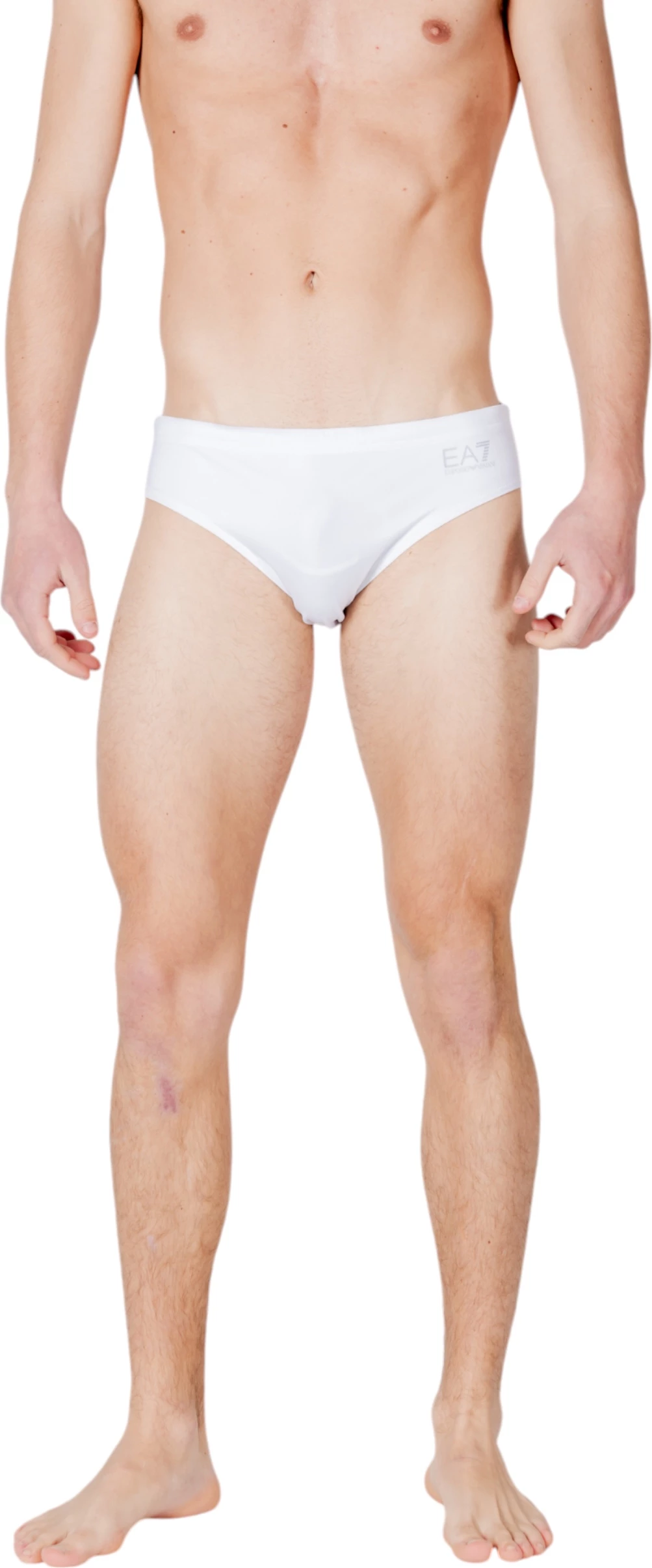 Rroba banje slip për meshkuj EA7 7M000501 AF14514, të bardha/argjendta