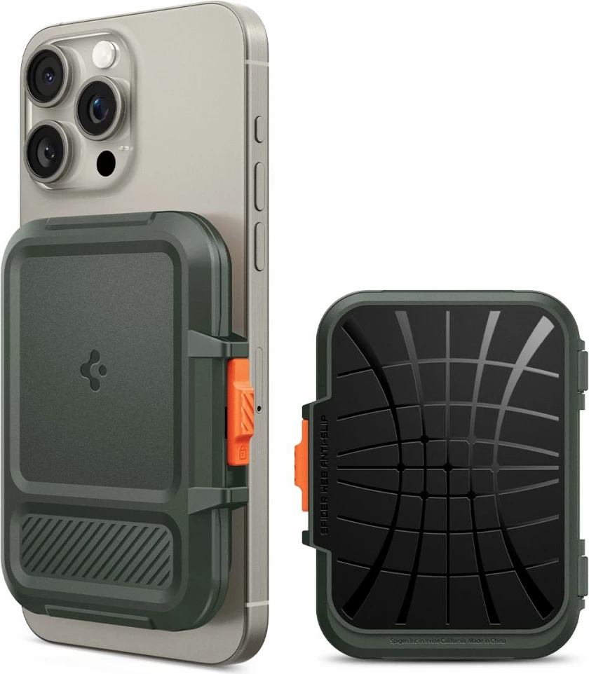 Mbështjellës Spigen Lock Fit MagSafe për karta, i gjelbër