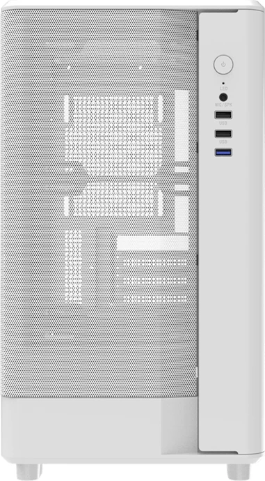 Kasë Darkflash DB330M Mesh midi tower, M-ATX/ITX, 4 slote PCI, pa ventilatorë, 2x HDD 3.5", 1x SSD 2.5", panel xham i kalitur, e bardhë