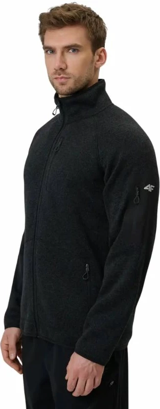 Jakne fleece për meshkuj 4F M443, e zezë melange [Madhësia: S]