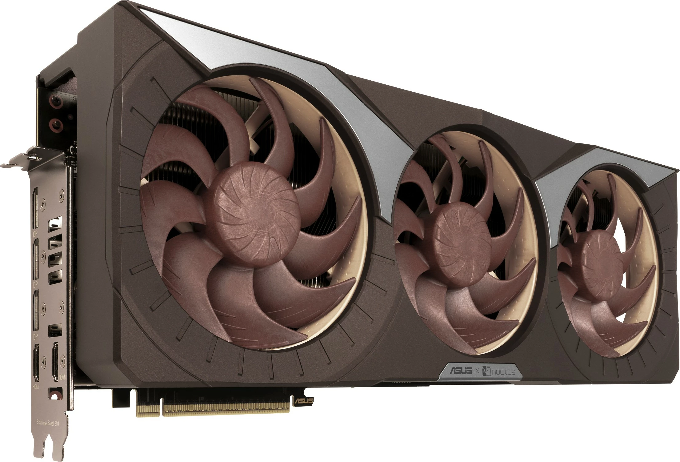 Kartelë grafike ASUS RTX 5080 Noctua OC Edition 16GB GDDR7, 3 ventilatorë, kafe