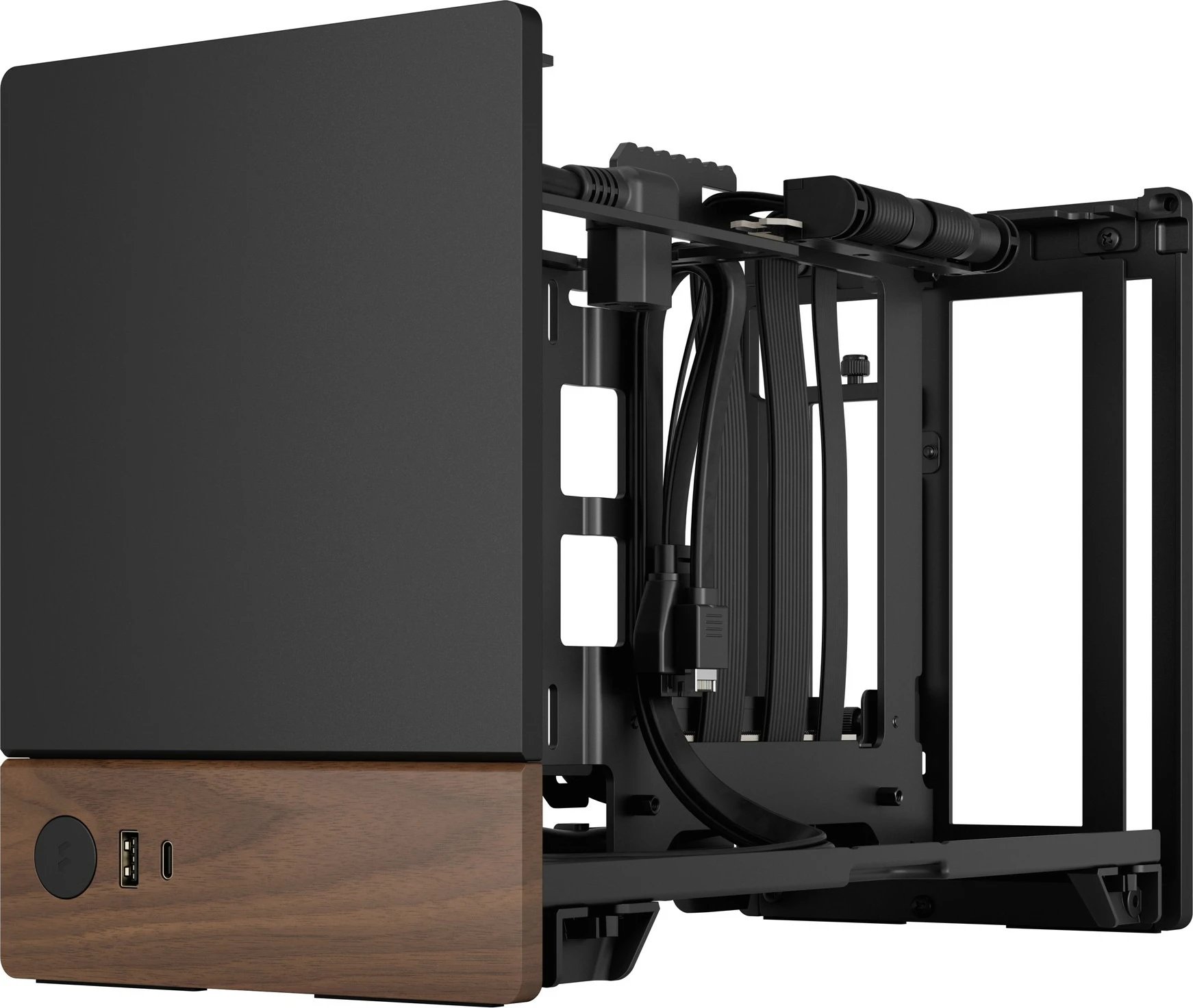 Kasë Fractal Design Terra, Mini-ITX, Alumini, Walnut, Graphite
