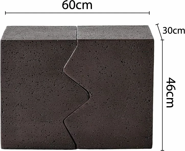 Set tavolinash anësore Abraco, 2 copë, ngjyrë moka, 60x30x46