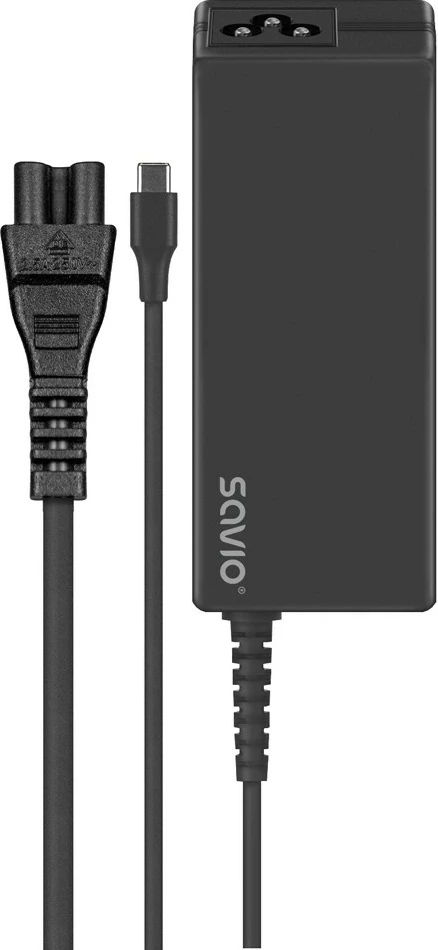 Karikues USB-C, Savio, ZA-01, 65W PD 3.0, kabllo 2.4 m, e zezë