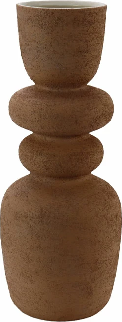 Vazo ZIRA, qeramike, ngjyrë terrakote, 16.5x16.5x41cm