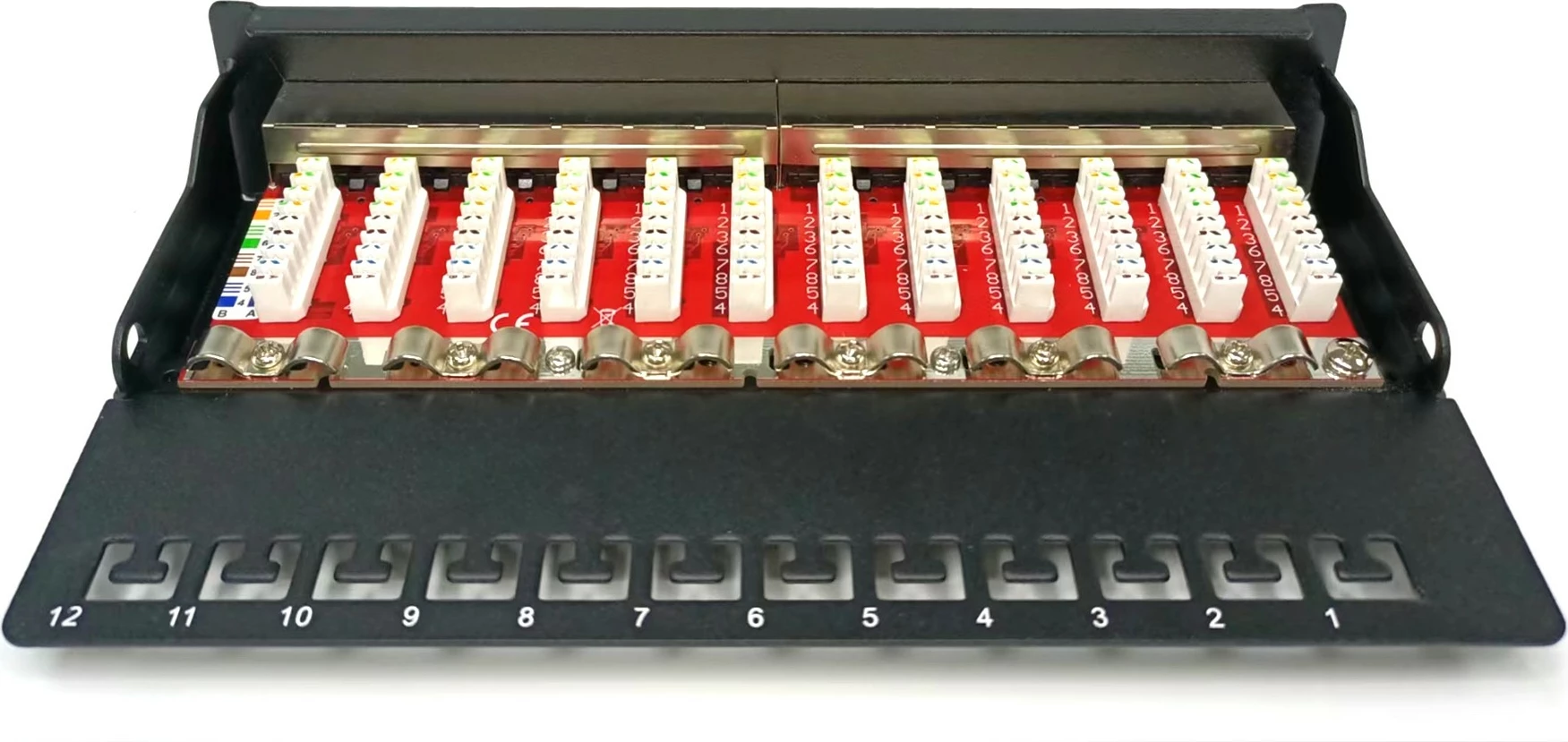 Patchpanel Digitus 12-portë Cat6A, i zi
