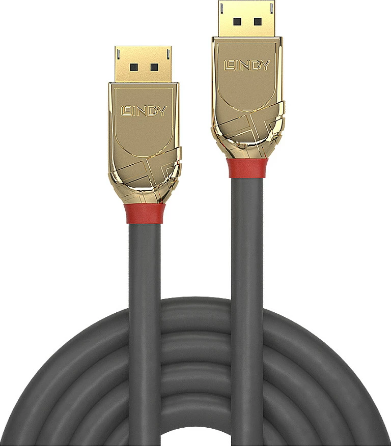 Kabllo DisplayPort Lindy Gold Line 15m, DP 1.2, 4K 4096x2160@30Hz, e artë