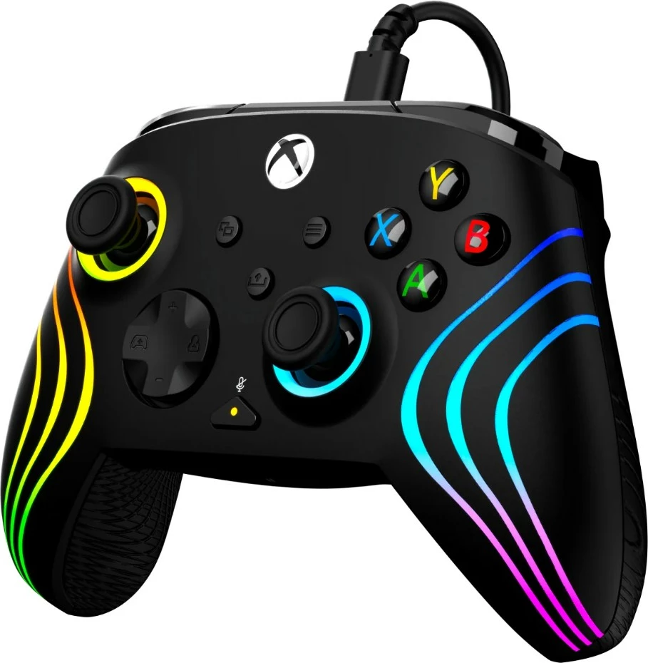 Kontroller me kabllo Turtle Beach Afterglow Wave për Xbox/PC, RGB, i zi