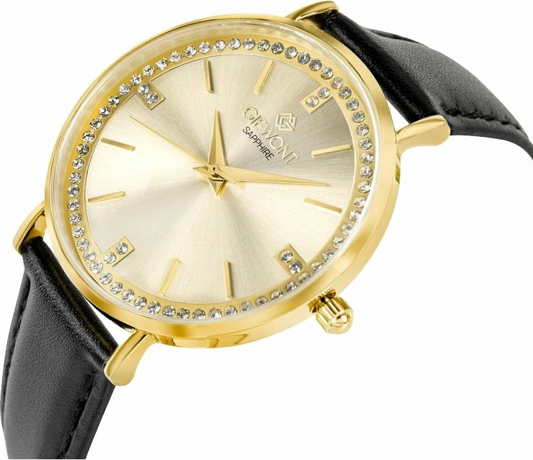 Orë dore femra Giewont GW5390-A2, e artë, rrip i zi